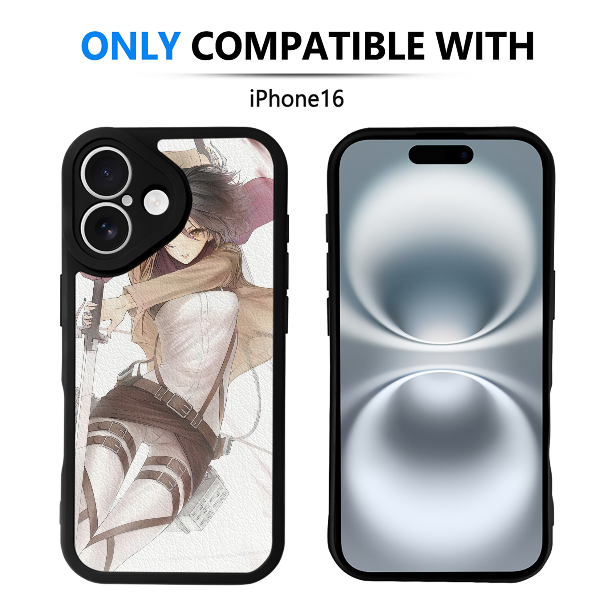 （画像用） 進撃の巨人 Attack on Titan 【iPhone 16シリーズ対応】シリコンスマホケース（レザー調） 材質：シリコン